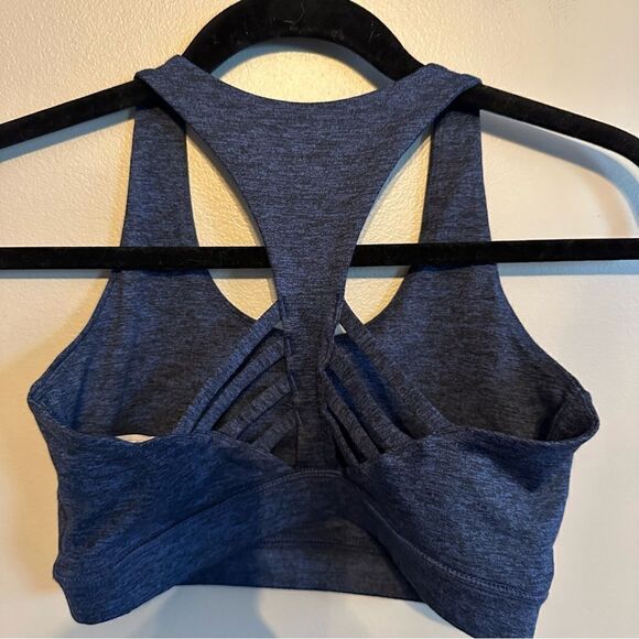 Peloton heathered navy blue size small sports bra - Picture 2 of 6